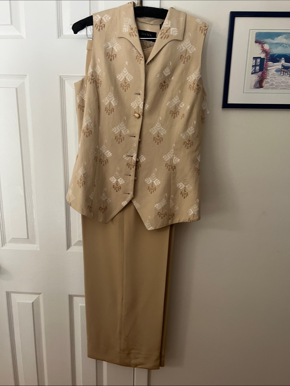Dana Buchman pantsuit pants 💯 silk NWOT